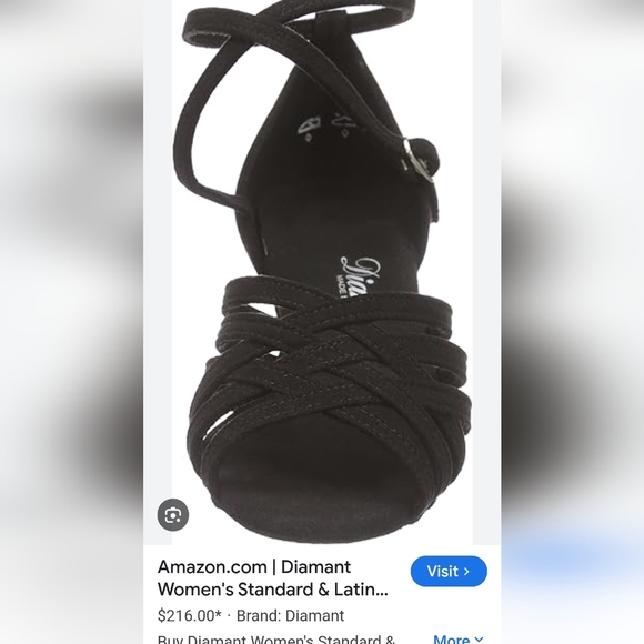Diamant Ballroom Latin Salsa Dance Shoes with Vario Spin Sole Dancing Shoe Sz 9 - Picture 8 of 15